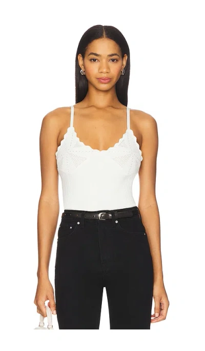 Ronny Kobo Leonie Knit Top In White