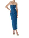 Ronny Kobo Leopol Dress In Indigo Wash In Multi