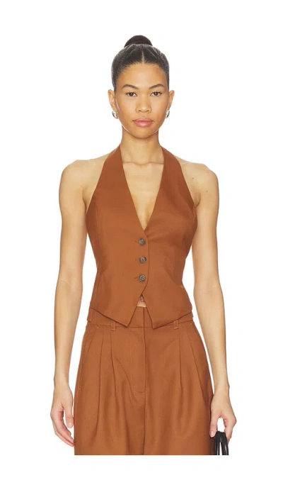 Ronny Kobo Lido Vest In Brown