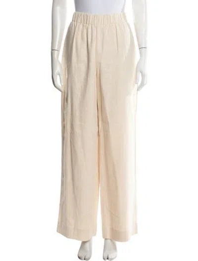 Pre-owned Ronny Kobo Linen Wide Leg Pants W/ Tags In Neutral