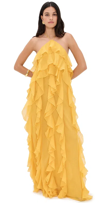 Ronny Kobo Liora Dress Goldenrod In Yellow