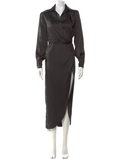 Pre-owned Ronny Kobo Long Dress In Gray