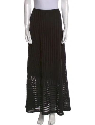 Pre-owned Ronny Kobo Long Skirt In Black