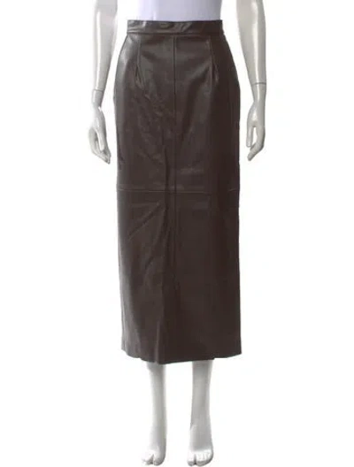 Pre-owned Ronny Kobo Long Skirt In Brown
