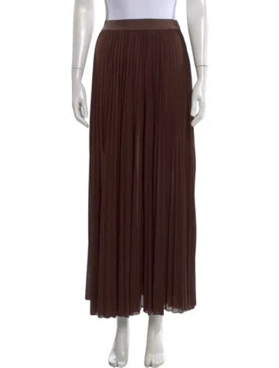 Pre-owned Ronny Kobo Long Skirt In Brown