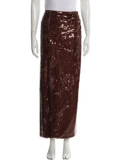 Pre-owned Ronny Kobo Long Skirt In Brown