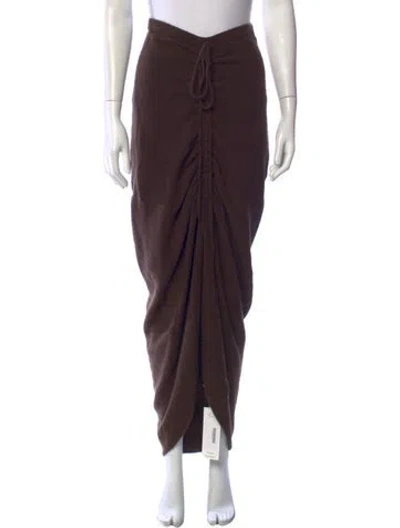 Pre-owned Ronny Kobo Long Skirt In Brown