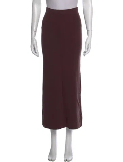 Pre-owned Ronny Kobo Long Skirt In Burgundy