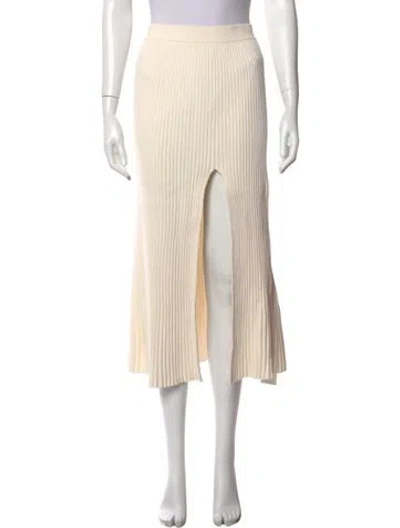 Pre-owned Ronny Kobo Long Skirt In Neutrals