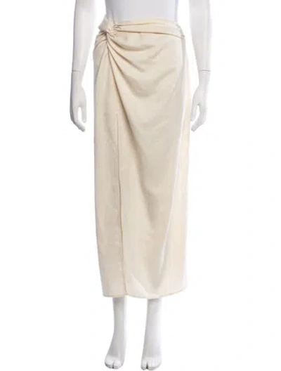 Pre-owned Ronny Kobo Long Skirt In Neutrals