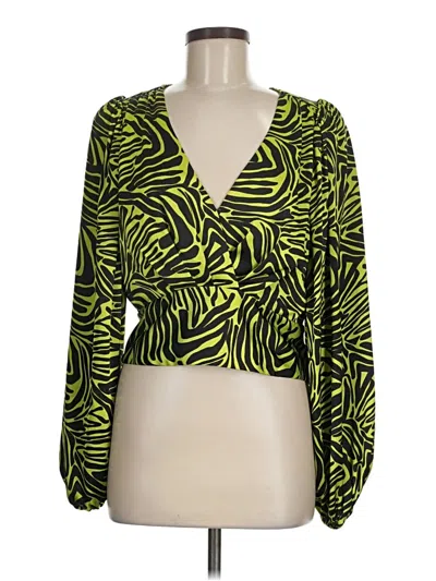 Pre-owned Ronny Kobo Long Sleeve Blouse In Yellow