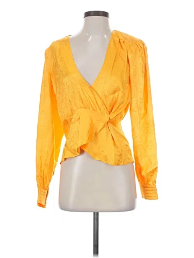 Pre-owned Ronny Kobo Long Sleeve Blouse In Yellow