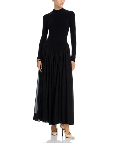 Ronny Kobo Long Sleeve Maxi Dress In Black