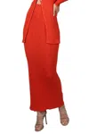 Ronny Kobo Maribel Knit Skirt In Fire In Red