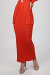 Ronny Kobo Maribel Knit Skirt In Fire In Red