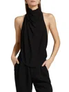 Ronny Kobo Meli Halterneck Bodysuit In Black In Black