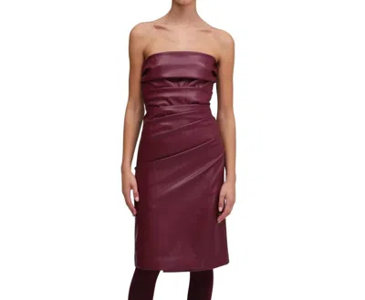 Ronny Kobo Mendez Dress In Oxblood In Red