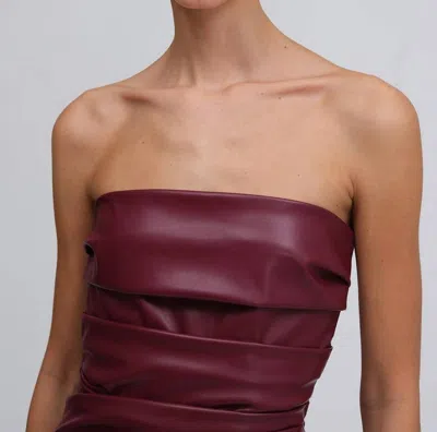 Ronny Kobo Mendez Dress In Oxblood In Red