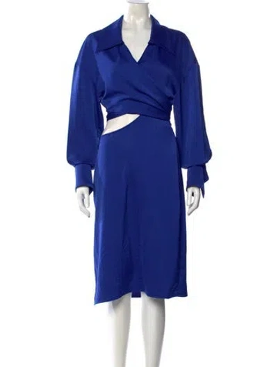 Pre-owned Ronny Kobo Midi Length Dress In Blue