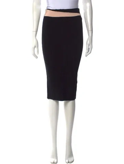 Pre-owned Ronny Kobo Midi Length Skirt In Black