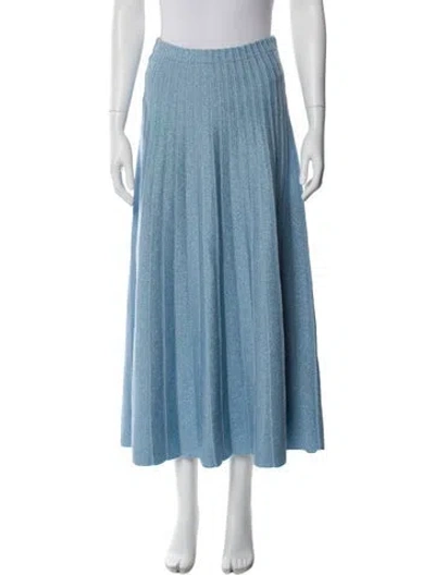 Pre-owned Ronny Kobo Midi Length Skirt In Blue
