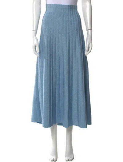 Pre-owned Ronny Kobo Midi Length Skirt In Blue