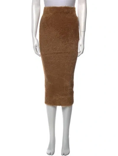 Pre-owned Ronny Kobo Midi Length Skirt In Brown