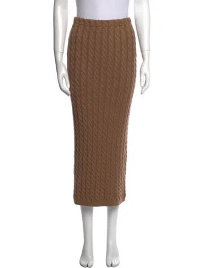 Pre-owned Ronny Kobo Midi Length Skirt In Brown