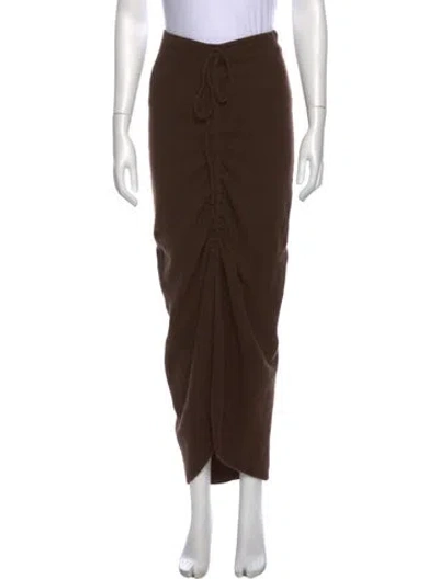 Pre-owned Ronny Kobo Midi Length Skirt In Brown
