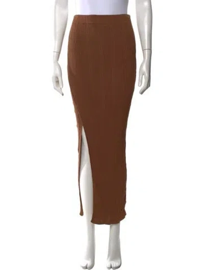 Pre-owned Ronny Kobo Midi Length Skirt In Brown