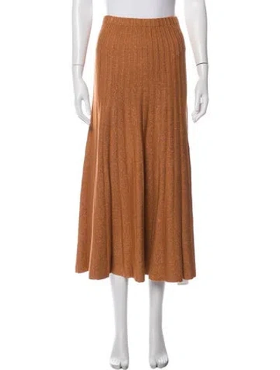 Pre-owned Ronny Kobo Midi Length Skirt In Orange
