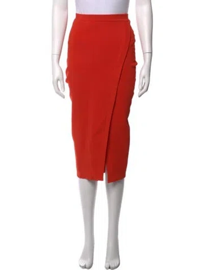 Pre-owned Ronny Kobo Midi Length Skirt In Orange
