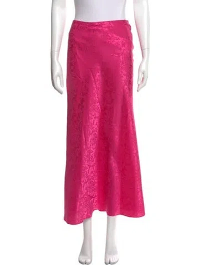 Pre-owned Ronny Kobo Midi Length Skirt In Pink