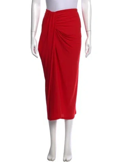 Pre-owned Ronny Kobo Midi Length Skirt In Red