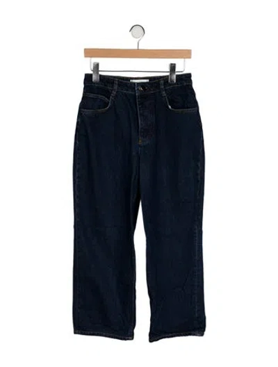 Pre-owned Ronny Kobo Mid-rise Wide Leg Jeans In Blue