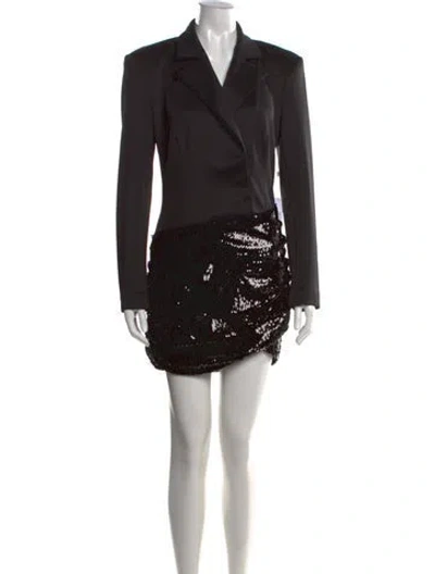 Pre-owned Ronny Kobo Mini Dress In Black
