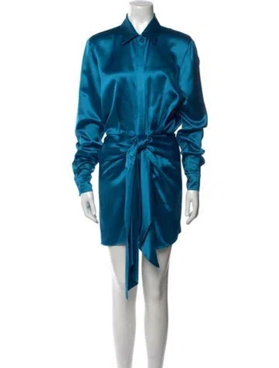 Pre-owned Ronny Kobo Mini Dress In Blue
