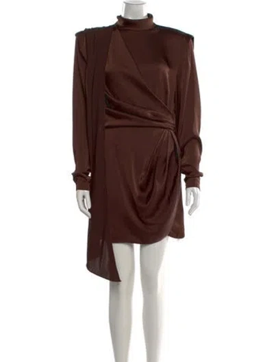 Pre-owned Ronny Kobo Mini Dress In Brown