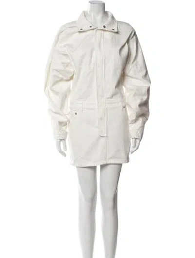 Pre-owned Ronny Kobo Mini Dress In White