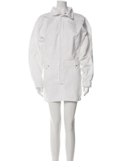 Pre-owned Ronny Kobo Mini Dress In White