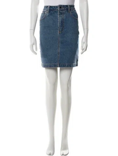 Pre-owned Ronny Kobo Mini Skirt In Blue