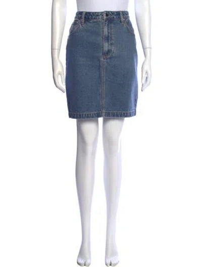 Pre-owned Ronny Kobo Mini Skirt In Blue