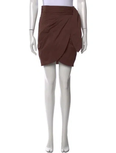 Pre-owned Ronny Kobo Mini Skirt In Brown