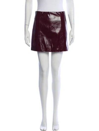Pre-owned Ronny Kobo Mini Skirt In Burgundy