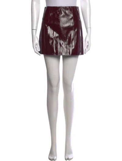 Pre-owned Ronny Kobo Mini Skirt In Burgundy