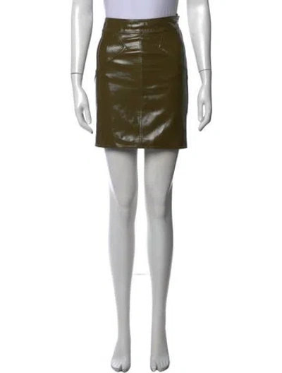 Pre-owned Ronny Kobo Mini Skirt In Green