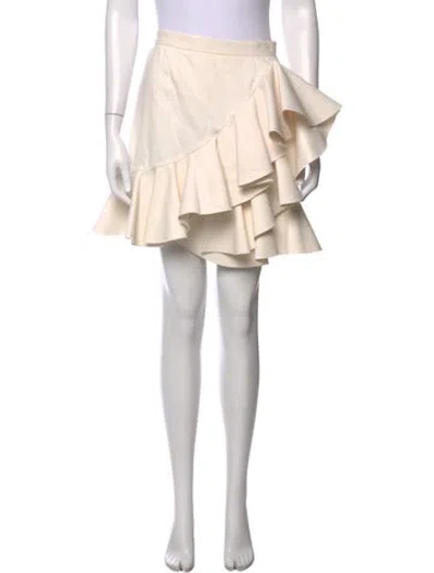 Pre-owned Ronny Kobo Mini Skirt In Neutrals
