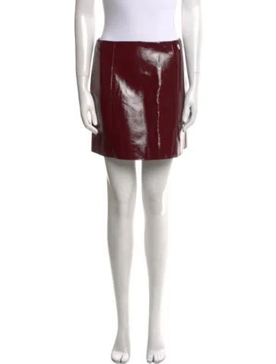 Pre-owned Ronny Kobo Mini Skirt In Red