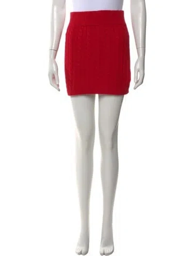 Pre-owned Ronny Kobo Mini Skirt In Red