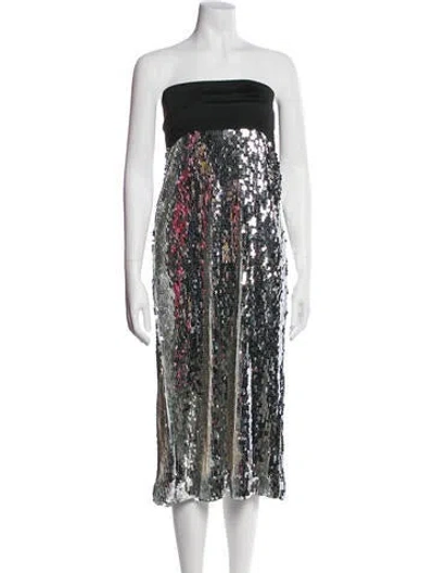 Pre-owned Ronny Kobo Mini Skirt In Silver